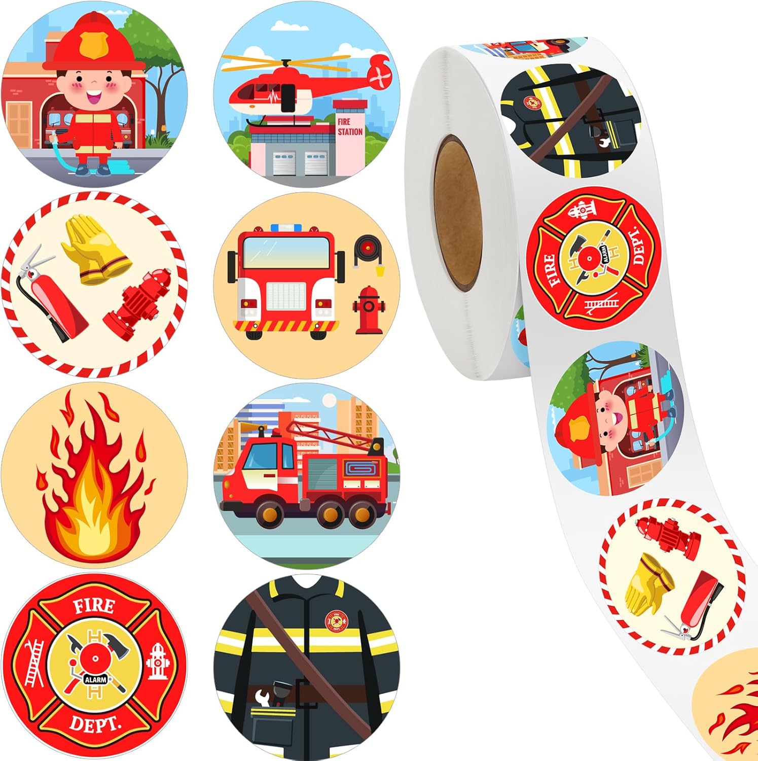 Kids Education Name - Autocollants de police et de pompier