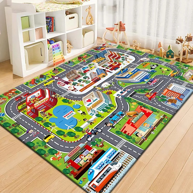 Kids Education Room - Tapis de jeu coloré pour enfants