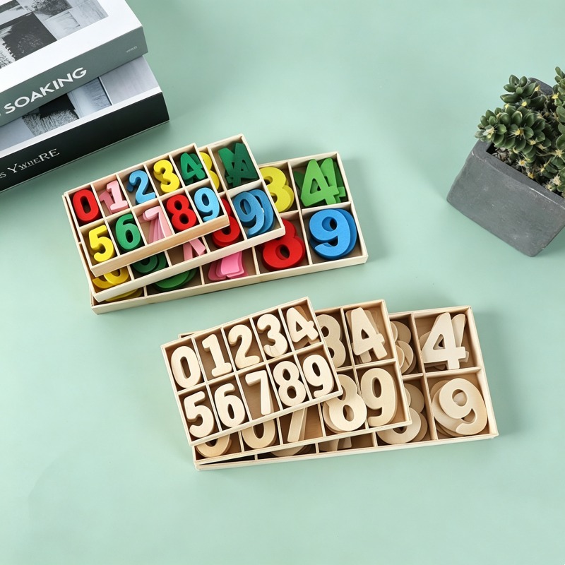 Kids Education Name - Ensemble de chiffres en bois à