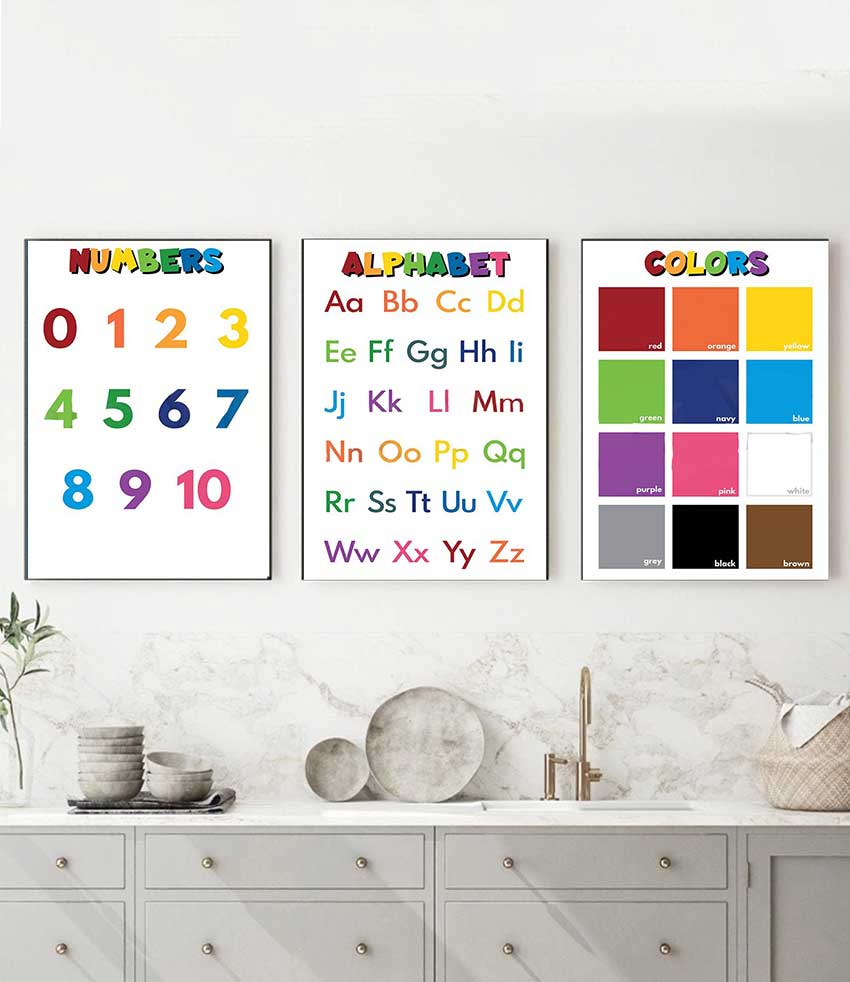 Kids Education Name - 1 affiche éducative sans cadre pour