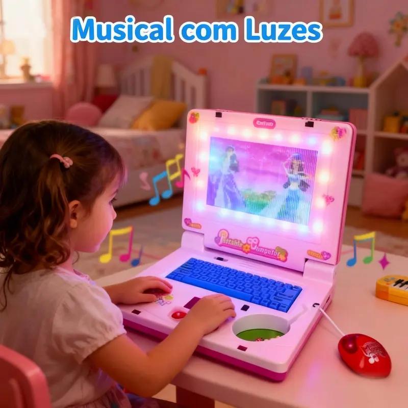Kids Educational Workbooks - Mini ordinateur portable musical pour enfant,