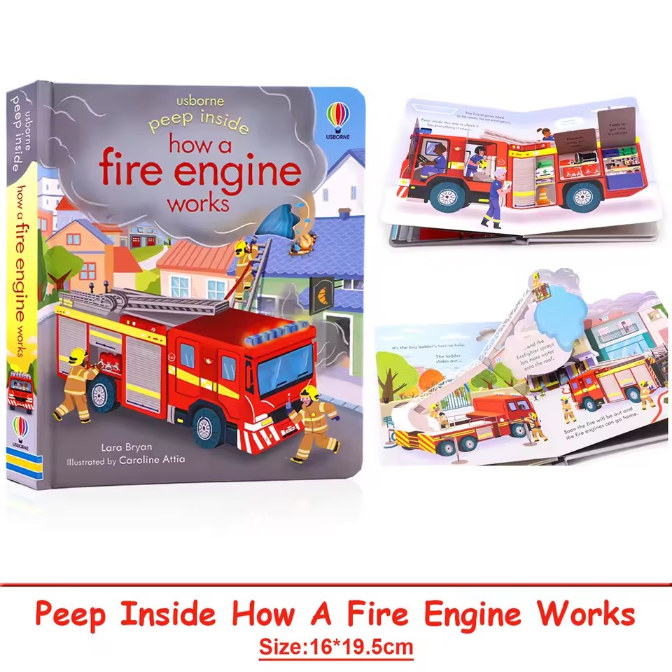 Usborne Peep Inside How A Fire - Kids Education Book avis et prix