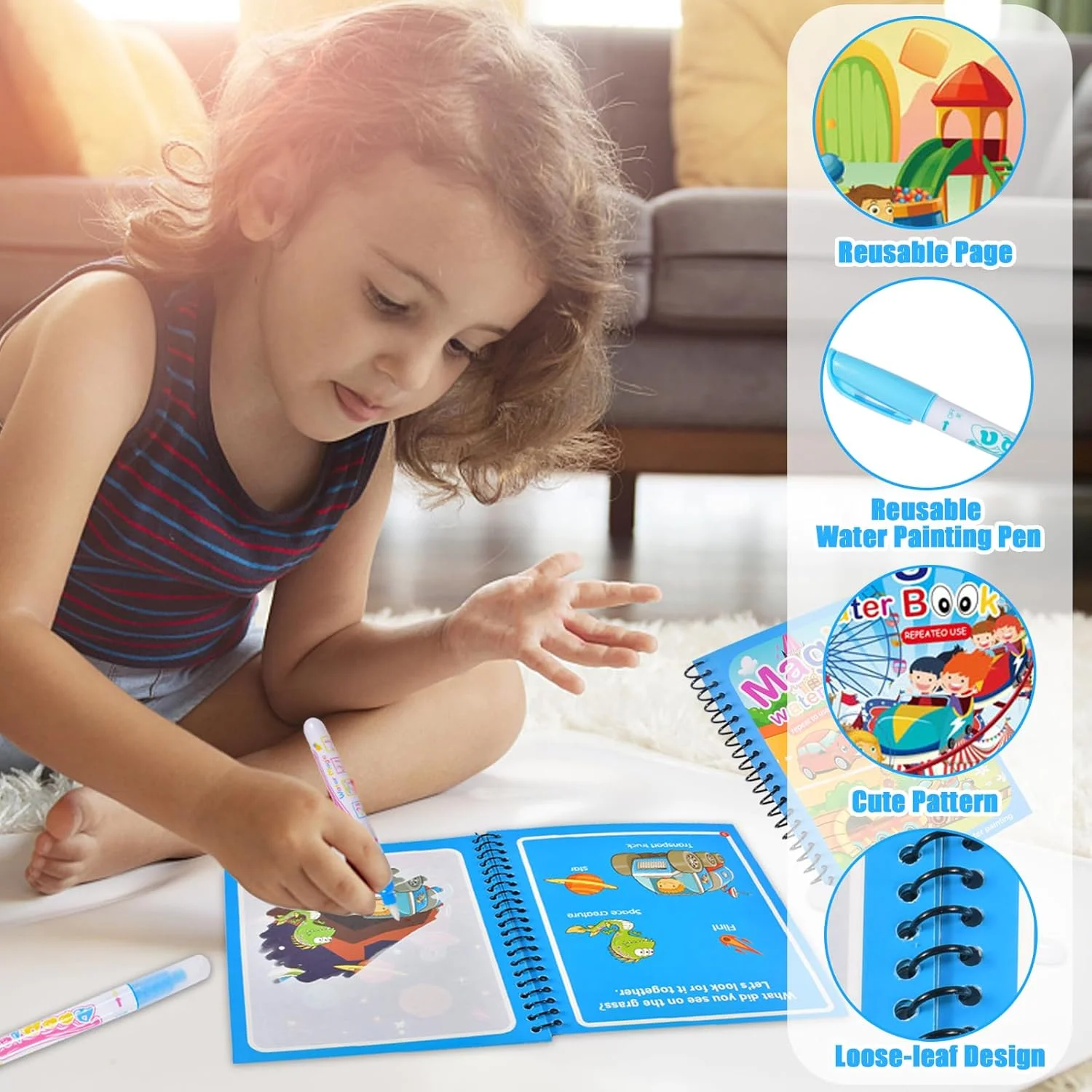 Livre d'images à l'eau pour en - Kids Education Laptop avis et prix