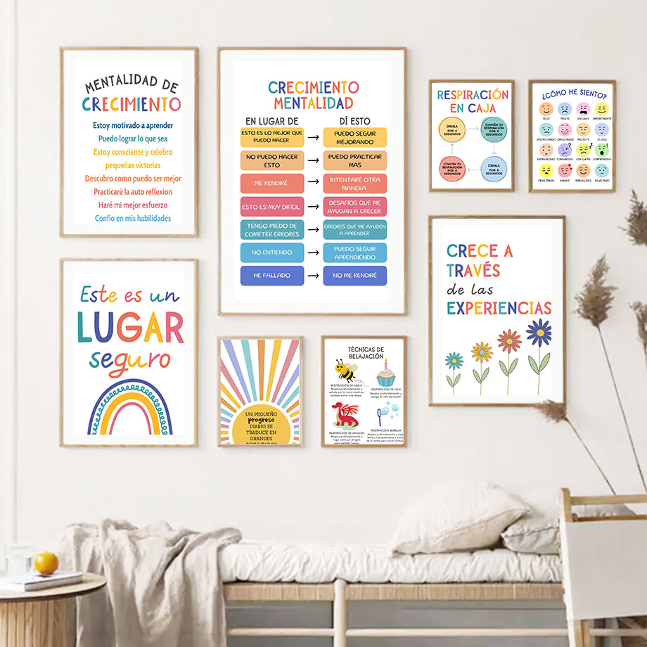 Toile d'art mural avec devise  - Kids Education Room avis et prix