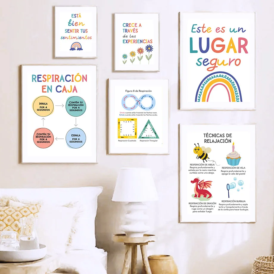 Toile d'art mural avec devise  - Kids Education Room avis et prix