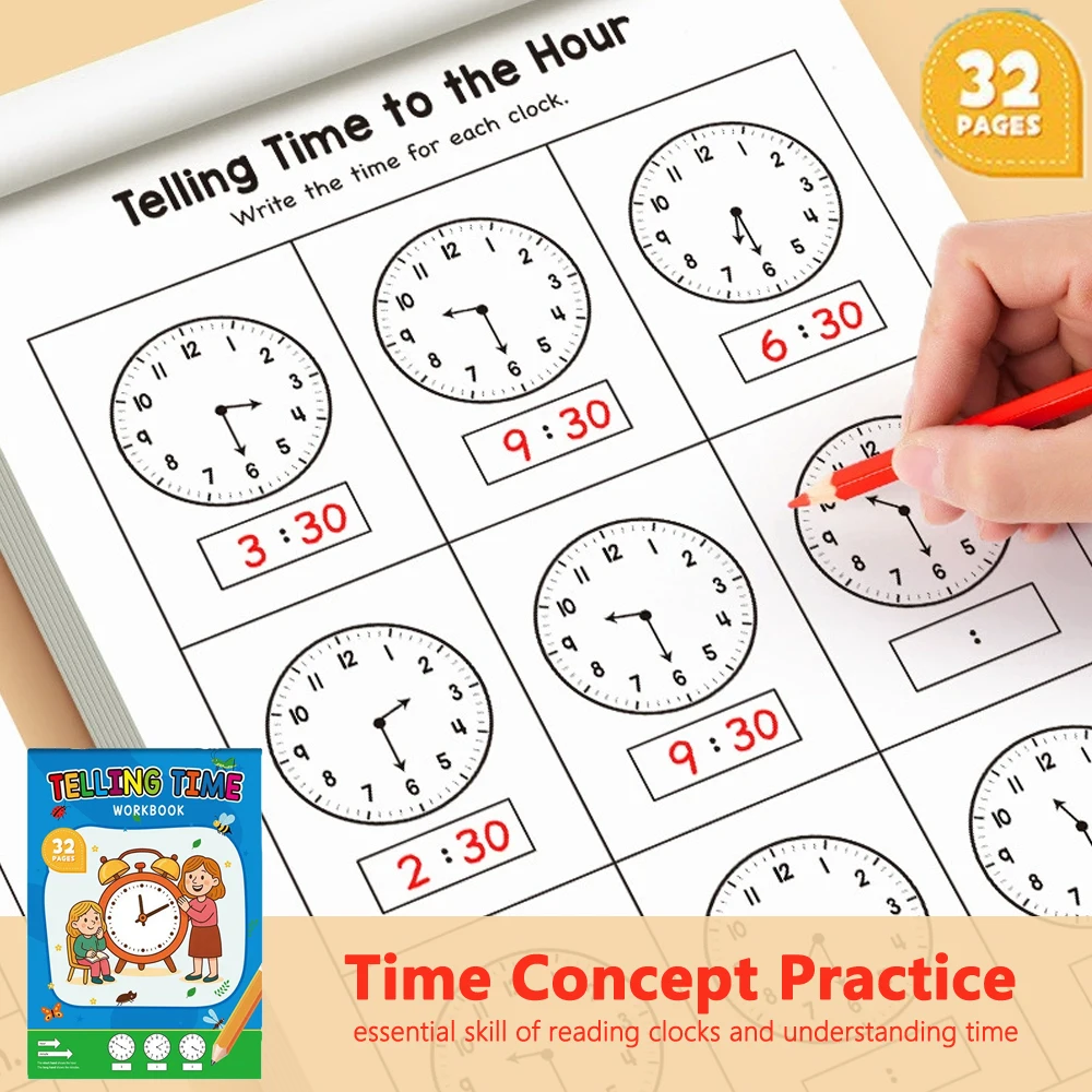 Cahier d'exercices sur le temp - Kids Educational Workbooks avis et prix