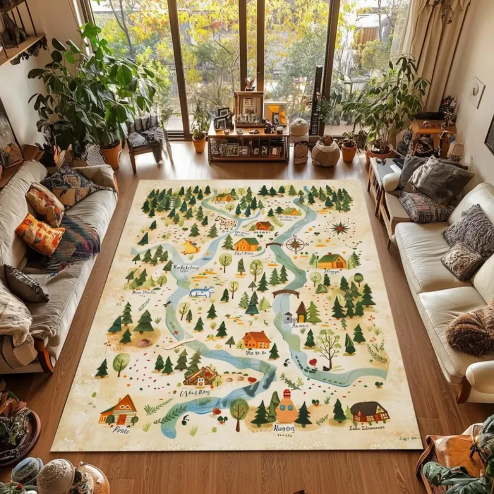 Tapis de carte du monde intera - Kids Education Room avis et prix